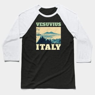 Vesuvius Italy - Retro Vintage Baseball T-Shirt